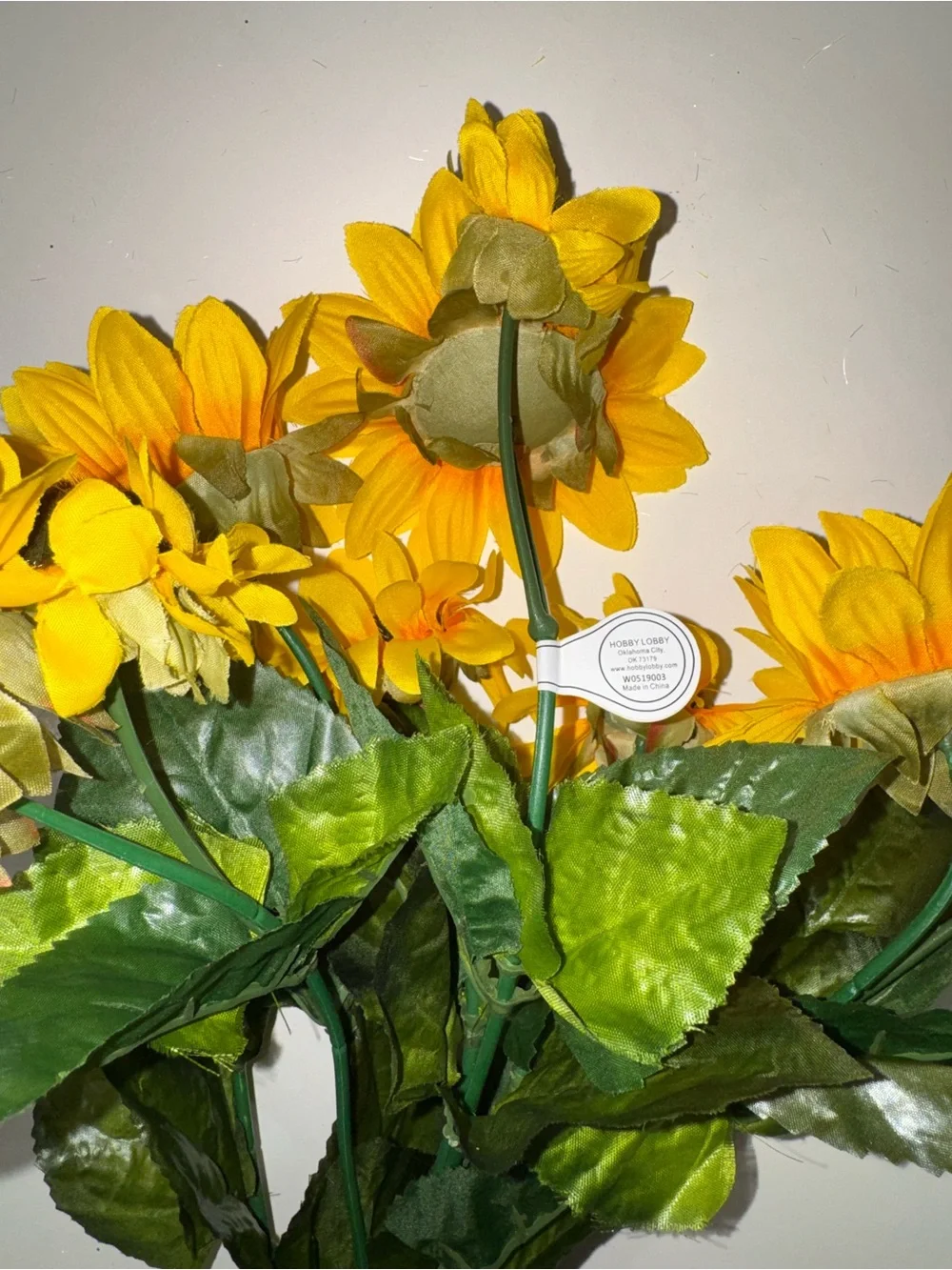 Hobby Lobby Bright Yellow Sunflower Faux Floral Stems